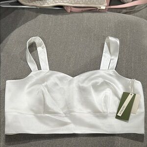 LIVELY White Satin Bralette